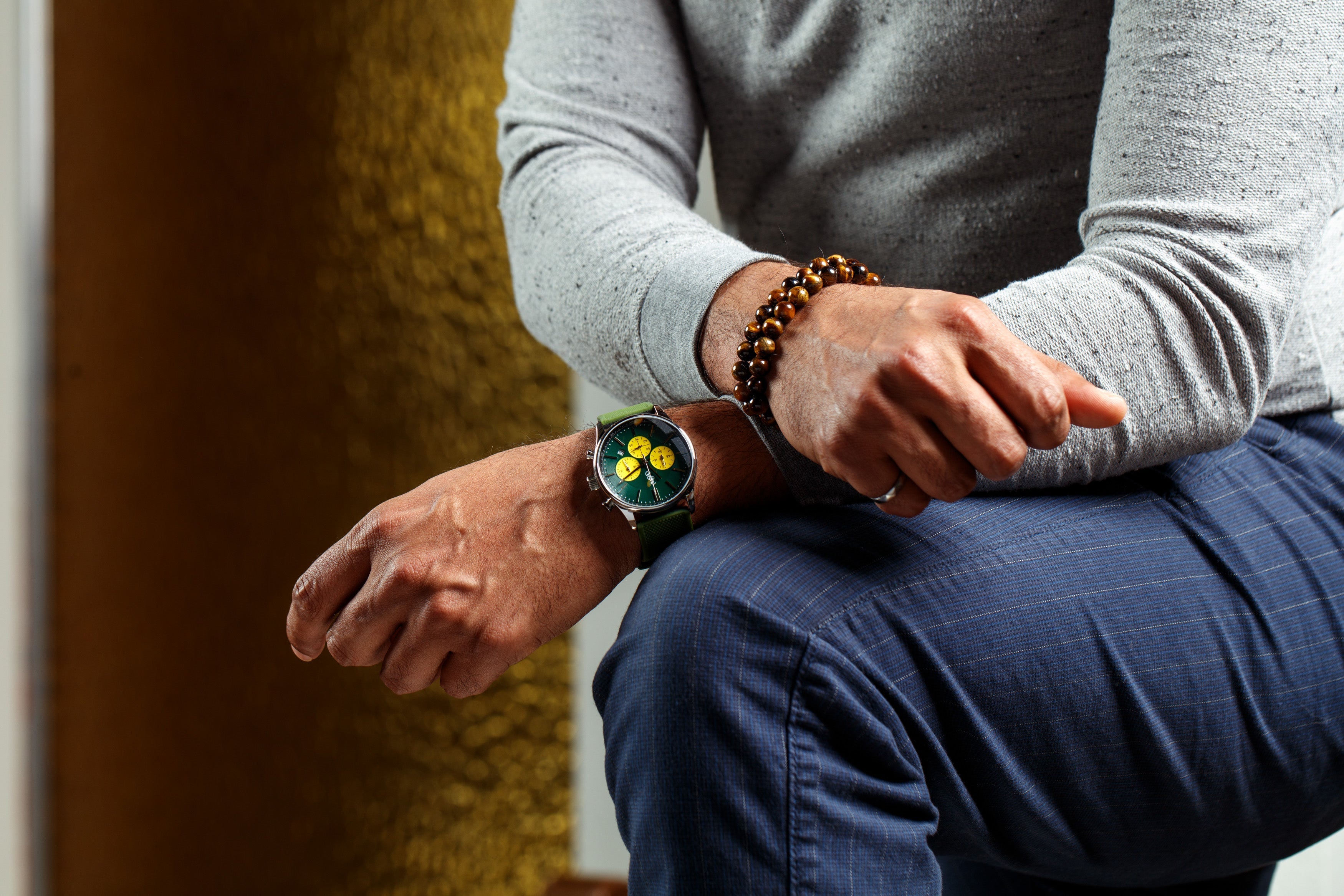 Green and Yellow Chronograph